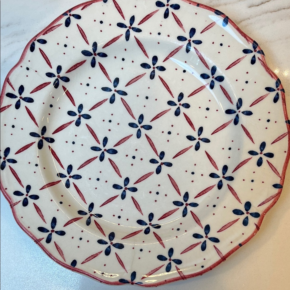 Johnson Brothers La Rochelle Pattern 7” Plates - Red and Blue - Picture 4 of 6